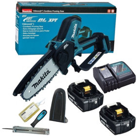 Makita DUC50Z Cordless Brushless Pruning Saw 18V 150mm 2 x 3ah Battery + Charger