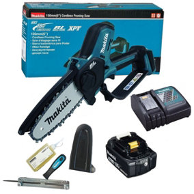 Makita DUC50Z Cordless Brushless Pruning Saw 18V 150mm + 3ah Battery & Charger