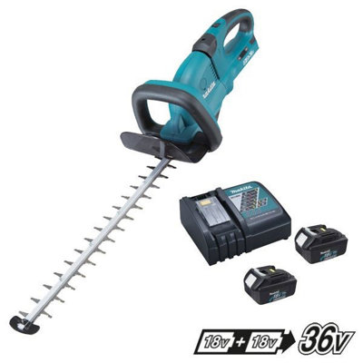 Image of Rotating rear handle of Makita DUH551 hedge trimmer
