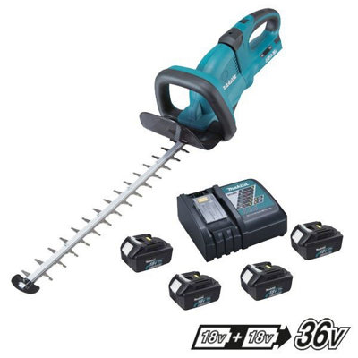 Statistikker Ideel Reproducere Makita DUH551 Twin LXT 18v / 36v Lithium Ion Hedge Trimmer + 4 x 3.0ah +  Charger | DIY at B&Q