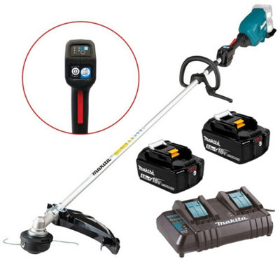 Makita DUR369LCT2 LXT 18v 36v Li Ion Brush Cutter Strimmer 43cm 2x 5.0ah