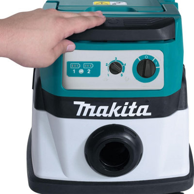 MAKITA DVC865LZX3 Twin 18v Wet dry vacuum DIY at B Q