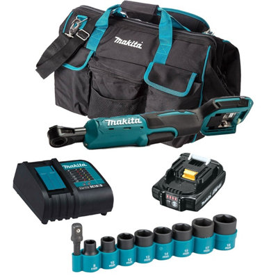 Makita DWR180Z 18v Ratchet Wrench 1/4"-3/8" Square Drive + Makita Charging Kit