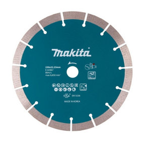 Makita E-02967 Diamond Segmented Cutting Wheel Saw Blade 230mm 22mm For DCE090