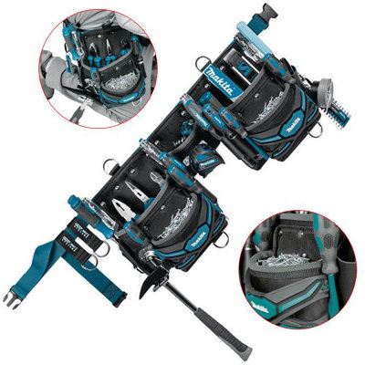 Makita E-05169 3 Pouch Super Heavyweight Duty Tool Belt Set + 