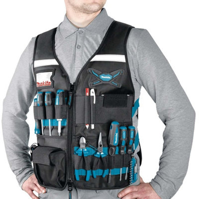 Makita E-05636 Adjustable Multi Pocket Workers Vest Gilet - Universal Size