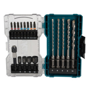 Makita E-07026 Drill and Screw Bit Set with Clear Case - 18 Piece
