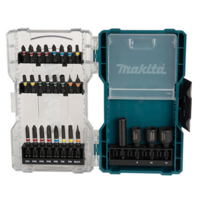 Makita E-07048 Bit Set in a Clear Case - 28 Pieces