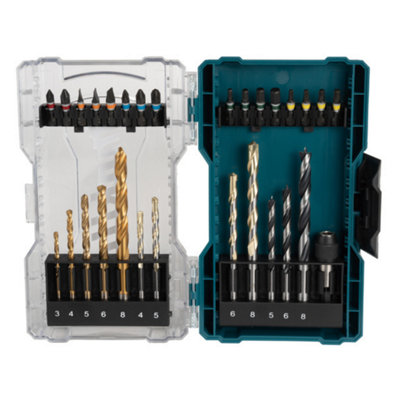 Makita E-07054 Drill Bit and Set in a Clear Case - 29 Piece