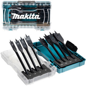 Makita E-08698 Hex Shank Wood Flat Drill Bit Set 8PC 12mm 14 16 18 20 22 25 35