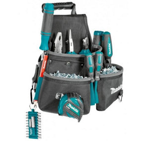Makita E-15207 3 Pocket Screw Nails Fixings Tool Belt Holder Pouch Strap System