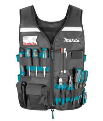 Makita E-15609 Adjustable Multi Pocket Workers Vest Gilet - Universal Size