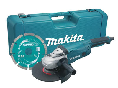 Makita GA9020KD/2 230mm Angle Grinder with Case & Diamond Wheel 2000W 240V