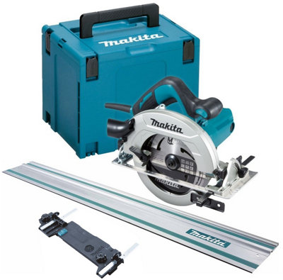 Makita HS7611J 110v Circular Saw 190mm 1600w 5500 RPM MakPac Case + 1 x Rail