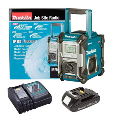 Makita Job Site Bluetooth Radio MR002GZ Blue LXT 18V 40v 1.5Ah Batt & Charger