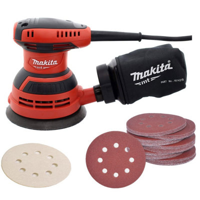 Makita M9204 125mm 5" 240v Electric Random Orbital Sander Dust Bag + 51 ...