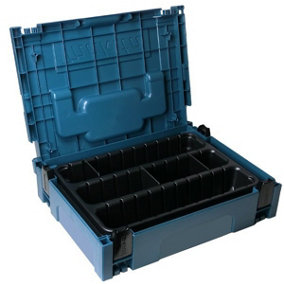 Makita MAKPAC 1 Organiser 3 Compartments 9 Dividers Stackable Tool Case Toolbox