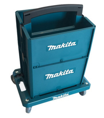 Makita MakPac Case Tool Box Carrier Open Tote Twin Pack Wheeled Cart  Trolley DIY at BQ