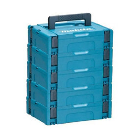 Makita MAKPAC Pack of 5 x Stacking Connector Tool Cases Type 1 396 x 296 x 105