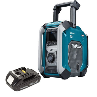 Makita MR007GZ Digital Site Radio DAB + Bluetooth USB Charger 18V +1.5AH Battery