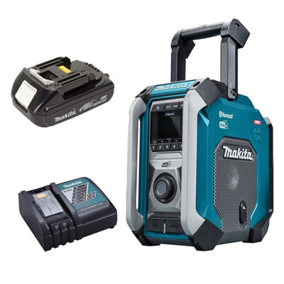 Makita MR007GZ Digital Site Radio DAB + Bluetooth USB Charger 18V + 1.5AH Kit