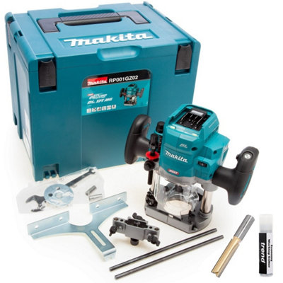 Makita RP001GZ02 40V XGT Brushless 1/2'' Plunge Router 12mm Bare + Trend Cutter