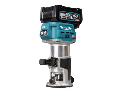 Makita RT001GD202 XGT 40Vmax Router Trimmer with Dual Batteries and Charger Kit