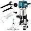 Makita RT0702CX4 1/4" Router / Laminate Trimmer with Trimmer Guide 240V 710w