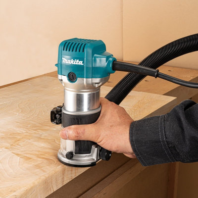 Makita RT0702CX4 1 4 Router Laminate Trimmer with Trimmer Guide 240V 710w