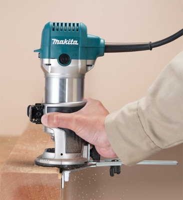 Makita RT0702CX4 1 4 Router Laminate Trimmer with Trimmer Guide 240V 710w