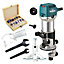 Makita RT0702CX4 1/4" Router / Laminate Trimmer with Trimmer Guide 240V + Set