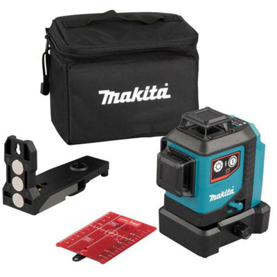 Makita SK700DZ 12v CXT Multi Line Laser Level Red + Target Plate + Bag Body