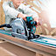 Makita SP001GZ03 40v MAX XGT Brushless Plunge Saw 165mm + 2x 1.5m Guide Rails