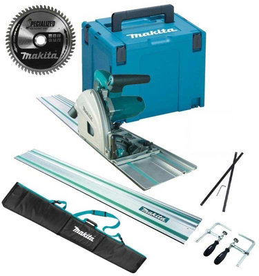 Makita SP6000K1 Plunge Cut Circular Saw 165mm 110v + 2 x Rails + Clamp + Bag