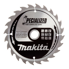Makita Specialised Saw Blade 190 X 30mm 24T for 5704RK 5704R B-09422 HS7601J