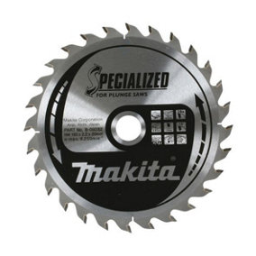 Makita SPECIALIZED B-09282 Plunge Cut Circular Saw Blade 165mm x 20mm For Wood