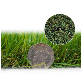 Malaga 40mm Artificial Grass, Value For Money, Pet-Friendly Artificial Grass, FakeGrass For Lawn-10m(32'9") X 4m(13'1")-40m²