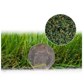 Malaga 40mm Artificial Grass, Value For Money, Pet-Friendly Artificial Grass, FakeGrass For Lawn-1m(3'3") X 4m(13'1")-4m²