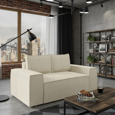 Malaga Small Sofa Bed Compact Fold Out 2 Seater Sofa with Hidden ...