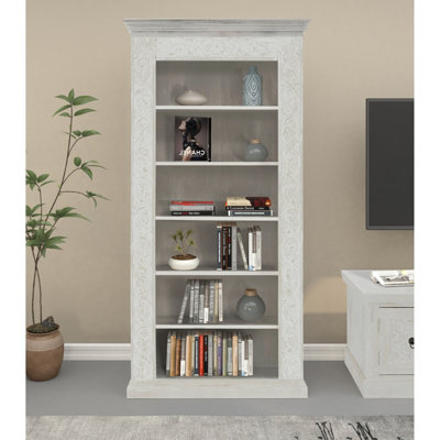 Malati 6 Shelf Bookcase in Mango Wood Cream