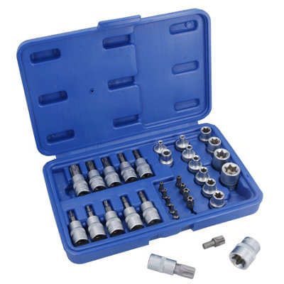 Male / Female / Torx / Star / Tamperproof E Type Sockets 3/8
