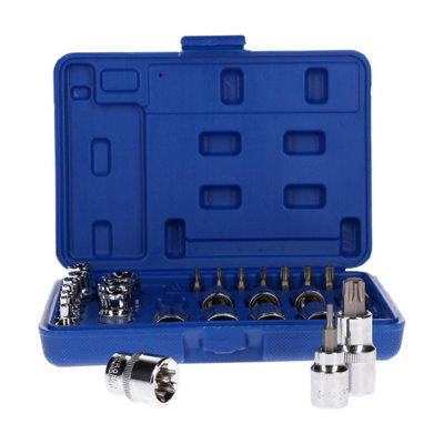 11 Pc Torx Star Bit External Female E Socket Set Automotive Shop Tools With Rail - Foto 7
