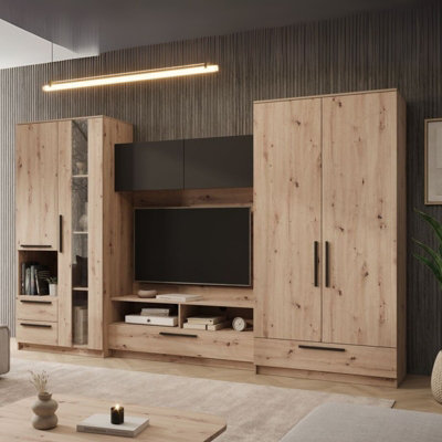 MALE Sideboard Modern Storage Unit with Doors and Drawers Durable ...