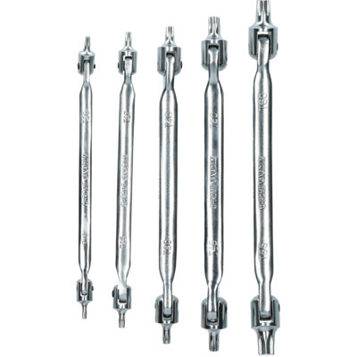 Male Torx / Star Flexi Double Ended Swivel Head T15 to T60 5pc 10 Sizes