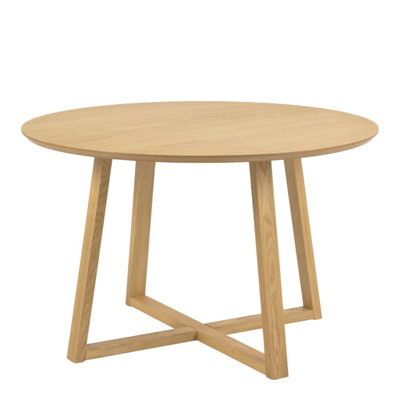 Malika Round Dining Table in Oak | DIY at B&Q