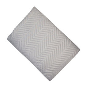 Malini Geometric Plain Quilt Grey