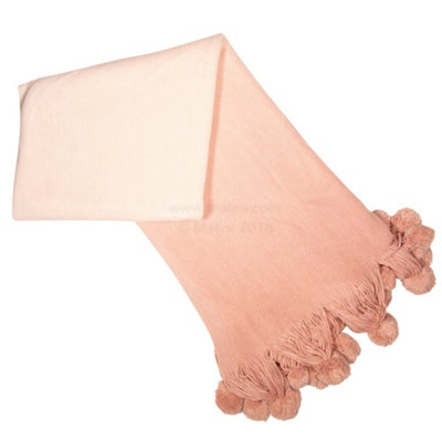 Malini Pom Pom Ombre Throw Blush