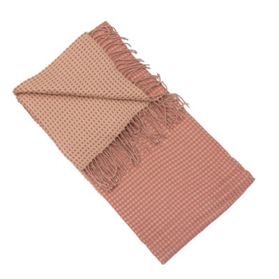 Malini Soft Grid Like Throw Blush