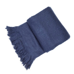 Malini Soft Navy Thick Faux Mohair