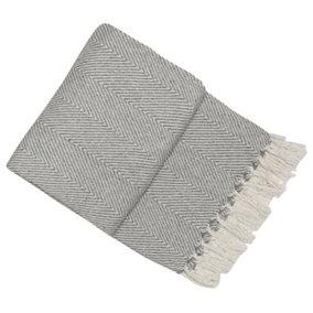 Malini Soft Recycled Throw Silver